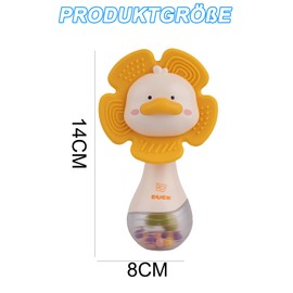 Baby Rassel - Toy Montessori Spielzeug Baby Babyrassel Rassel Teething Toys 0-6 Monate Krabbelspielzeug, Stimuliert Sinne Und Unterstützt Zahnung, Pflegeleichtes Babyspielzeug