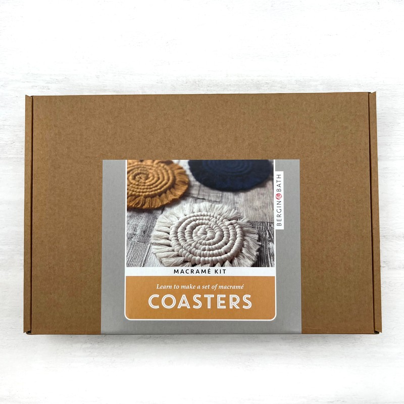 Bergin & Bath Macramé Kit Coasters. Learn to Make Three