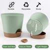 YNNICO Indoor Self Watering Planters with Drainage Holes and Saucers,