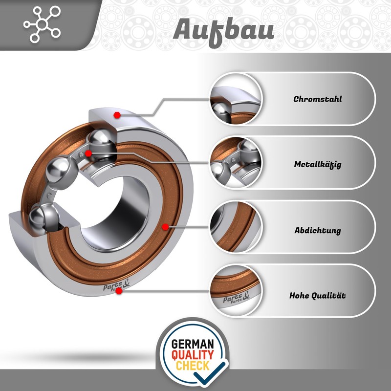 Parts and Parts Deep Groove Ball Bearing 6207 2Z 35