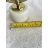 Globe NWT Glass Globe On Marble Alabaster Stand Mirrored Gold