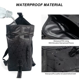 QIYUANT Waterproof Leg Bag Thigh Bag Fashion Motorcycle Bag Leg Hip Belt Bag Cycling Hiking Riding Campping Tactical Motorcycle Hip Bag, Geometry Extended Belt