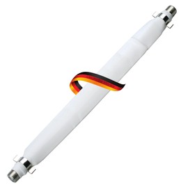 SCHWAIGER 5378 Window Feed-Through SAT Cable Coaxial Cable Flat Ribbon Cable SAT Connector F-Connector for Windows Doors F-Coupling 25 cm White