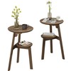 ChooChoo Round End Table Set of 2, Narrow Side Table