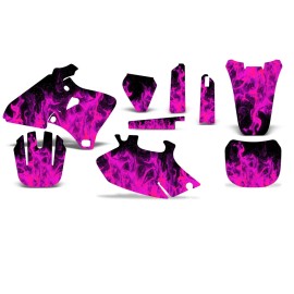 WD Graphic Kit Yamaha YZF 250/400/426 MX Dirt Bike Stickers Deco 98-02 ICE PNK