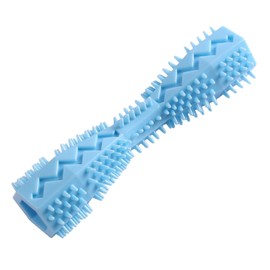 Durable Dog Toothbrush Chew Toy Stick Soft Rubber Teeth Cleaning Point Massage Toothpaste Pet Supplies Puppy Stocking Christmas (B, One Size)