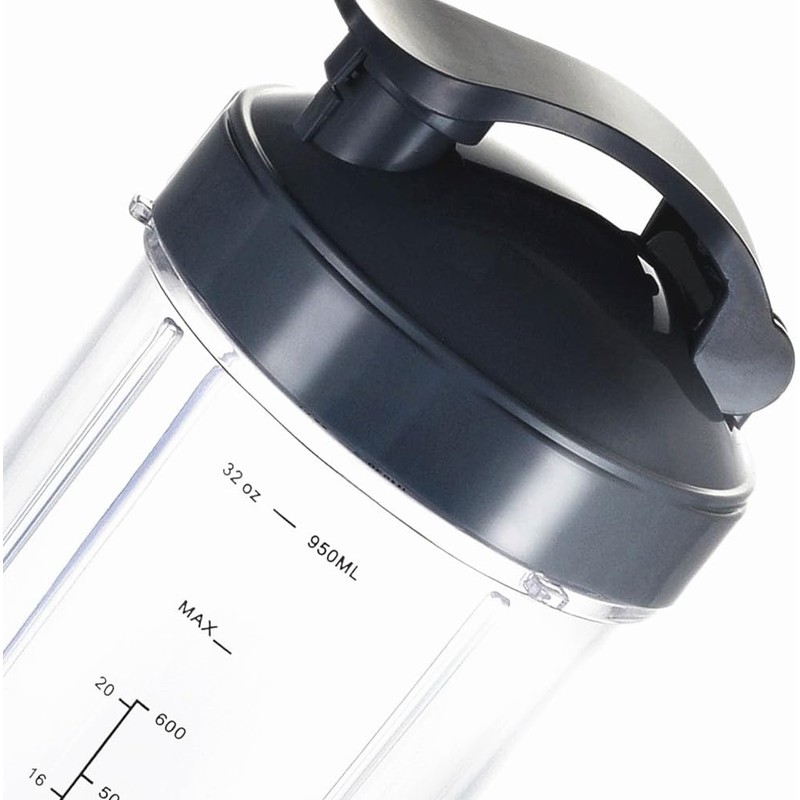 2X 32oz Cups with Flip-Top to-Go-Lid Replacement for NutriBullet 600w/900w