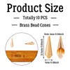 Elecrelive 10Pcs 18K Gold Plated Bead Cone Caps Long Bead