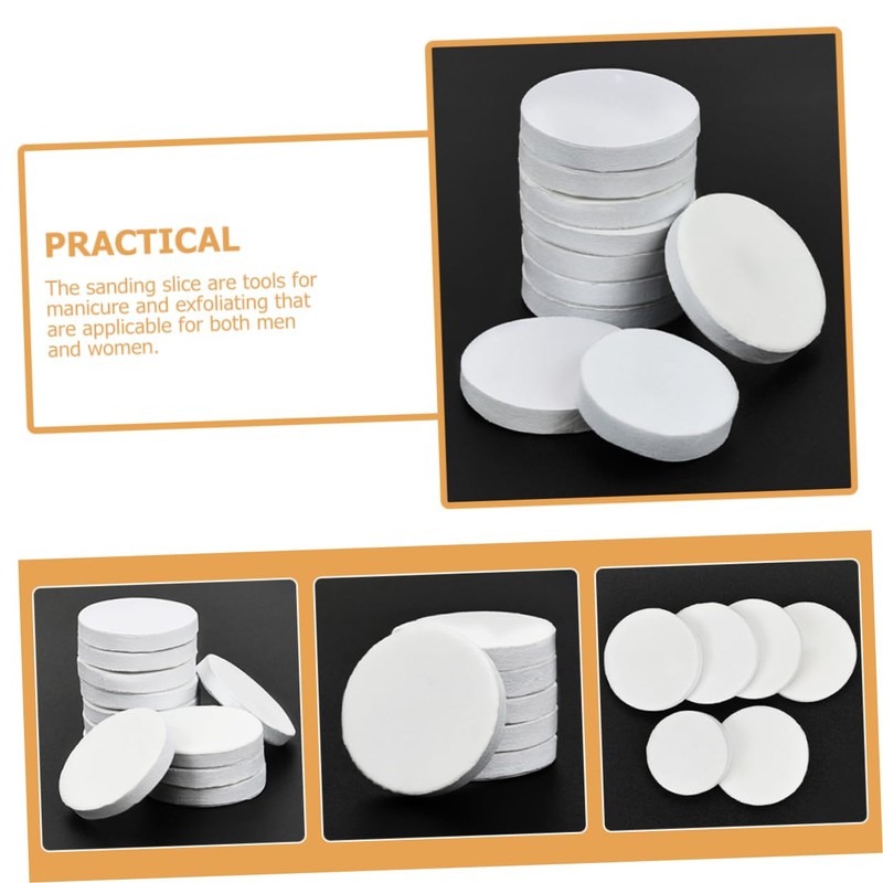 Healvian 50pcs Nail Buffing Discs Nail Buffer Pads for Manicure