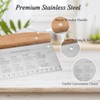 Bench Scraper Set of 2, HaSteeL Metal Dough Scraper Cutter