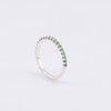 925 Sterling Silver Eternity Ring For Women | Simulated Emerald