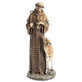 Trinity Church Supply Saint Francis Figures of Faith Christmas Religious Figurine Gifts, 12 Inch Height