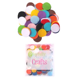 Playfully Ever After Mixed Color Assortment of Craft Felt Circles (1 Inch - 500pc)