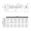 Confirmat Screws Phillips PZ2 5 x 50 mm Countersunk Head