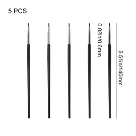 5 Pcs Make Up Brushes Eye Shadow Brush Applicator Concealer Brushes Soft Tear Trough Brushes Fine Dark Circle Eyeliner Brushes for Cosmetic Makeup