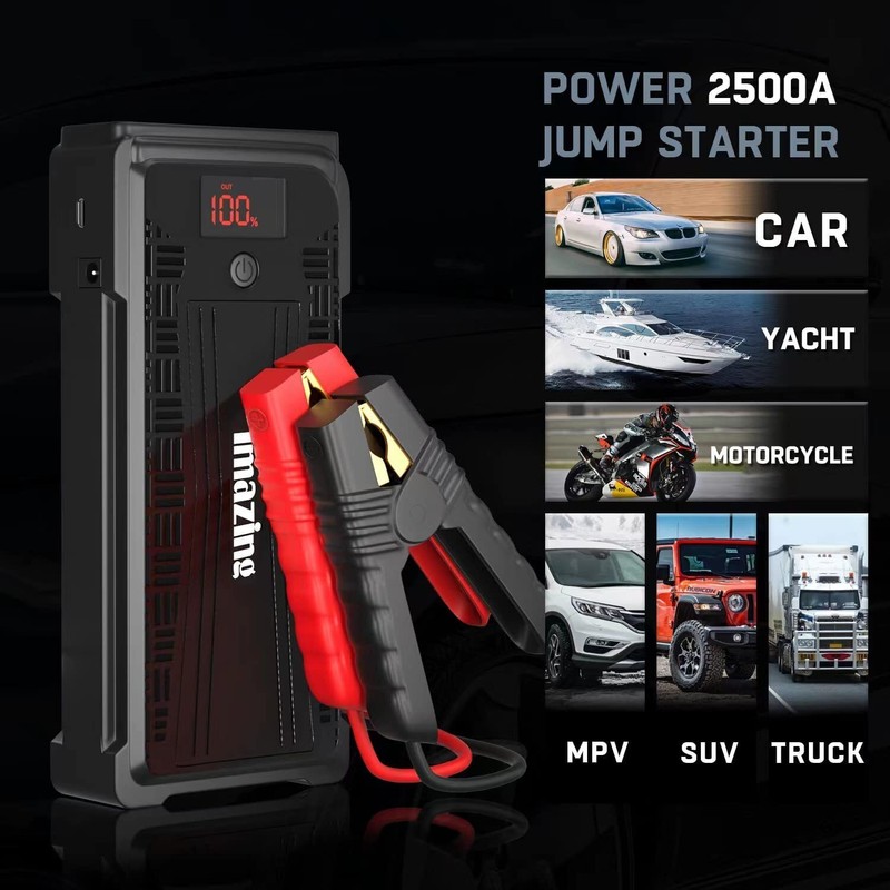 Imazing Heavy Duty Truck Battery Booster Pack Jump Starter Box