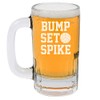 12oz Beer Mug Stein Glass Bump Set Spike Volleyball