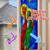 HOMETITUTE Three Wise Blue Religious Privacy Window Cling 17.7x39.3 PVC