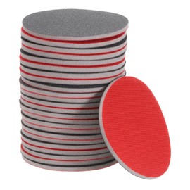 sourcing map 25pcs 180 Grit Sanding Sponge 5 Inch Hook and Loop Sponge Sanding Disc for Orbital Sander, Wet/Dry Use Sponge Buffer for Car Wood Drywall Metal Furniture Polishing