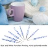 8pcs Crochet Hook Set Blue White Porcelain Printing Hand Polished