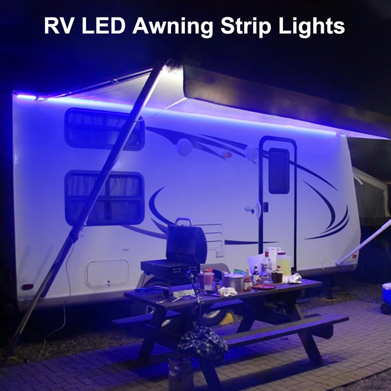 TEKSHINNY RV Underglow Led Light Kit, 12V 16.4FT RV Awning