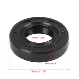 X AUTOHAUX TC Shaft Seal Seal Rubber Double Lip 15 mm x 30 mm x 7 mm for Motorcycle Crankshafts and Hydraulic Pumps
