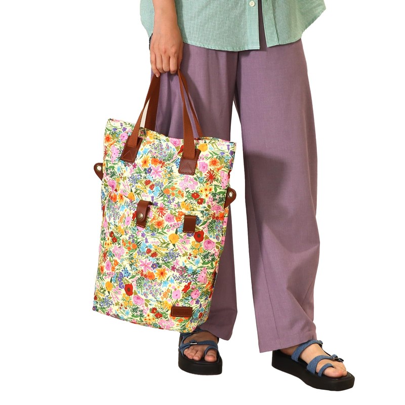 Clip-On Quick-Release Bike Panniers Women's Shoulder Tote Bag (Yellow with