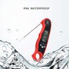 1 Piece Waterproof Digital Food Thermometer with Foldable Sensor, Red/Black/Blue