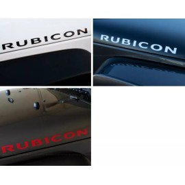 Jeep 2x Jeep Wrangler RUBICON Hood Decals Stickers JK 2007-2018      WHITE