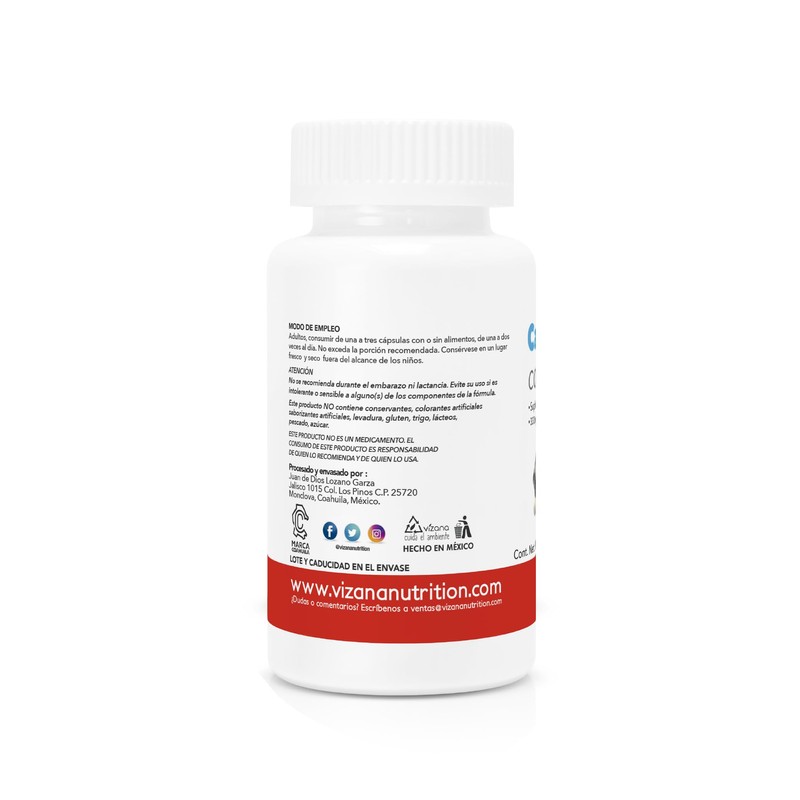 VIZANA NUTRITION | Citrato de Calcio en Cápsulas HPMC Vegetarianas