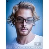 SA106 Black Narrow Rectangular Spring Hinge Plastic Clear Lens Eye