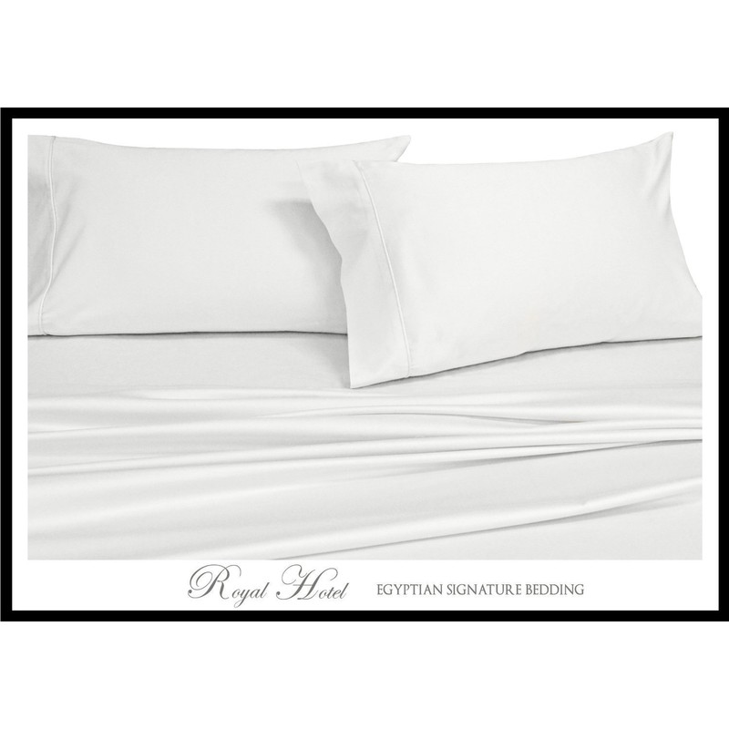 Royal Hotel Bedding Solid White Top-Split-King: Adjustable King Bed Size
