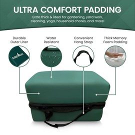 Garden Guru Extra Thick Gardening Kneeling Kneeler Pad – Ultra Soft Foam Cushion Padding for Knee – Water Resistant - Garden Kneeler Mat for Yard Work, Cleaning, Household Chores, Roofing, and More