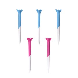 Tabata(タバタ) Golf Tee with Flexibility for Better Swing, Easy to Stay in Grass, Height Guide Included, Stylish Bicolor, Low Resistance, 35mm 40mm, Mixed Material Low Resistance Tee, Lift Tee Beyond