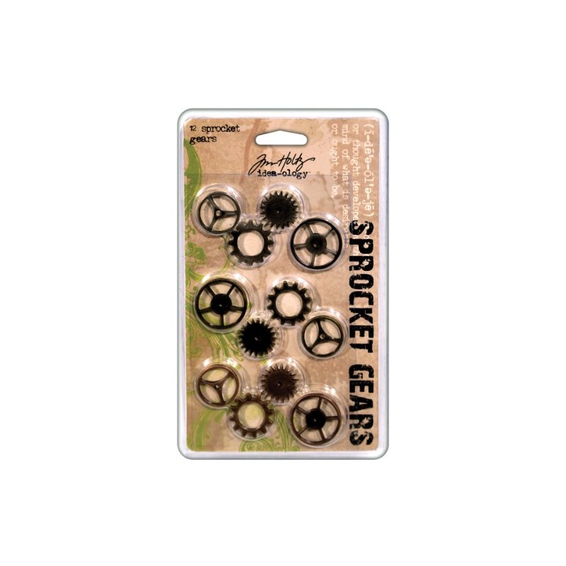 Metal Sprocket Gears by Tim Holtz Idea-ology, 12 per Pack,