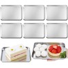 Dyrfolm 6 Pcs Baking Sheet Stainless Steel, 8''L x 5''W