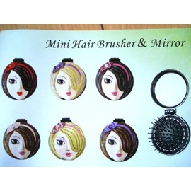Mini Hair Brusher & Mirror (Assorted)