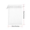 Volanic Sheer Organza Drawstring Bags 100PCS 4x6 Inch White Gift