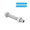 PATIKIL M10x60mm Hollow Outside Hex Screw Set of 2 Cylindrical