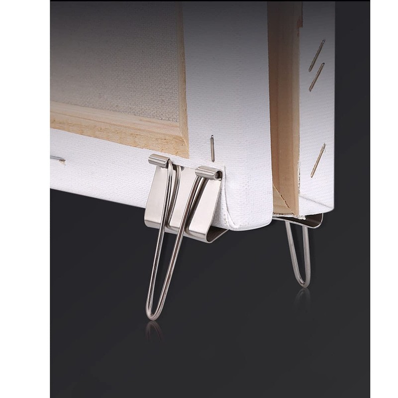 heyous 4pcs Stainless Steel Wet Canvas Clips Hold 2 Canvas
