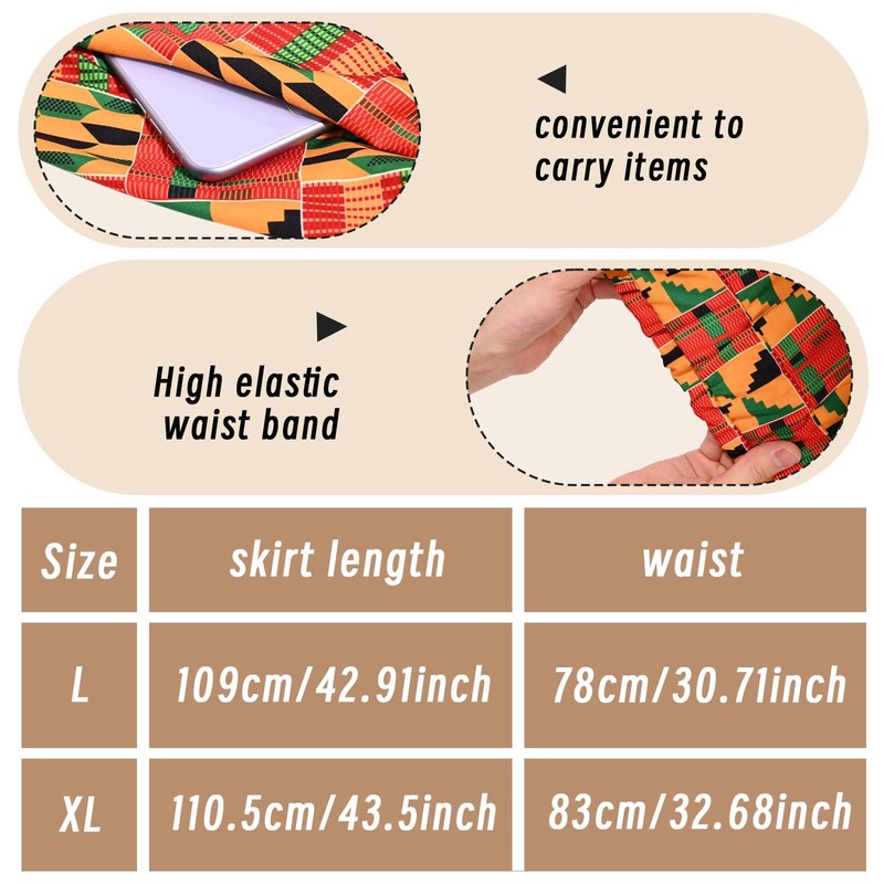 Kuscul 6 Pcs African Printed Outfits for Women with African