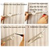 BlueXP 2 Pack Metal Curtain Holdback Hook Crystal Ball U-Form