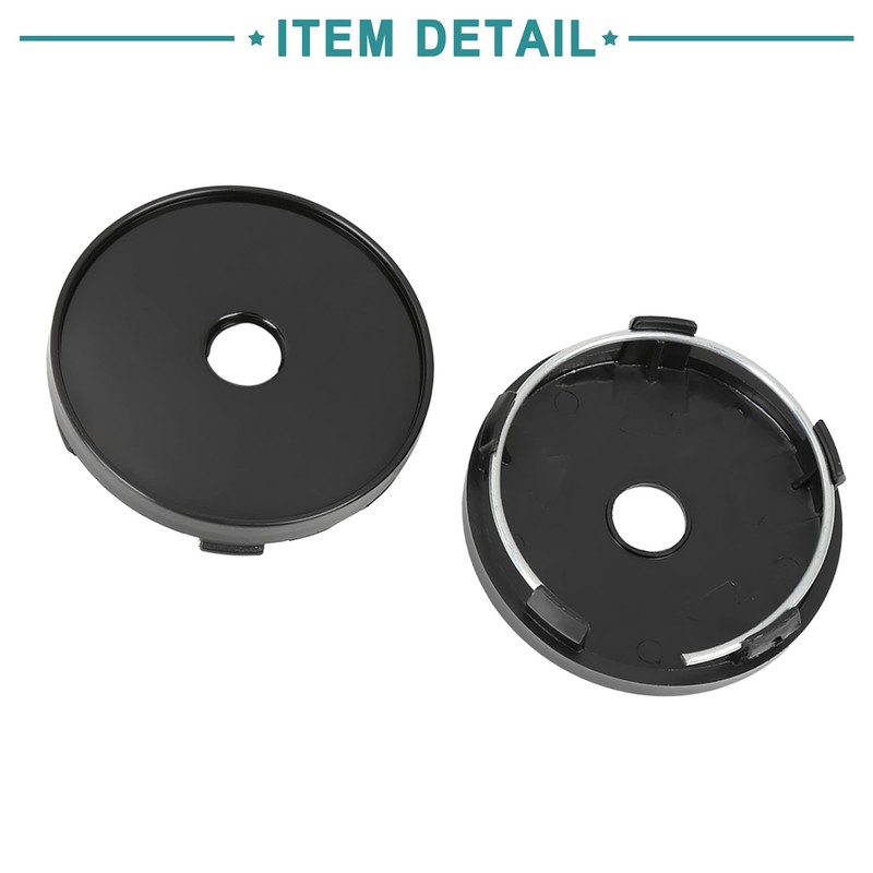 ACROPIX 4pcs Car Tire Wheel Center Hub Cap Cover 60mm