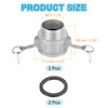 PATIKIL 2.5" Aluminum Cam and Groove Fitting 2 Part-B Dust