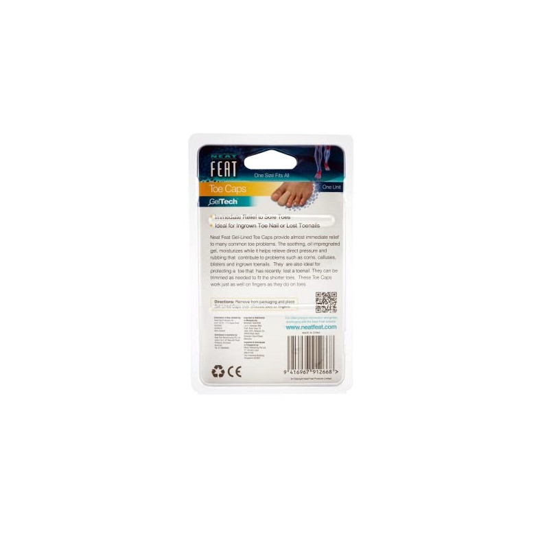 Neat Feat Gel Lined Toe Caps (1 Size Fits All)