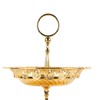 2 Tier Fruit Plate Metal Round Gold Plated Beautiful Cupcake