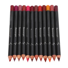 Juego de Herramientas de Maquillaje para Delineador de Labios Mate sin Manchas a Prueba de Agua con 12 Piezas