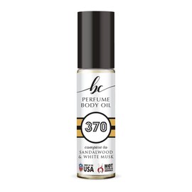 BIOCURA BC Perfume 370 Inspired by Emra Sandalwood & White Musk For Women & Men Replica Fragrance Body Oil Dupes Alcohol-Free Sample Travel Size Concentrated Long Lasting Roll-On 0.3 Fl Oz/10ml