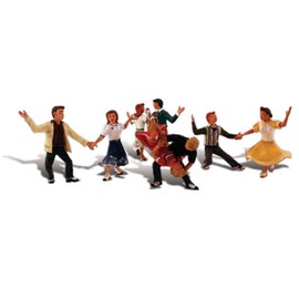 Scenic Accents Swingin' Sensation 1950's Era Dancers (4 Couples) HO Scale Woodland Scenics