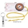 2 PCS Compass Navigation Set Clear Waterproof Orienteering Compass with